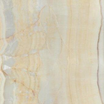 Ci Gold Onyx slab, creamy white and golden-yellow veining, polished surface with translucent depth from Sovet Italia CE2 series.
