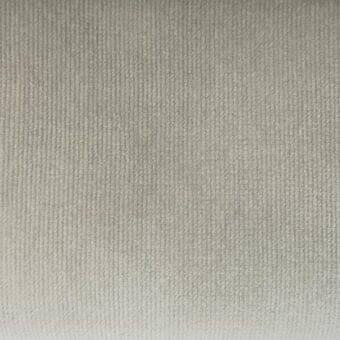 Velvet fabric texture, light gray color, vertical ribbed weave with dense pile and matte finish, Sovet Italia model Z02.