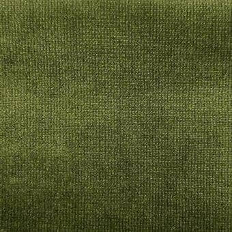 Woven fabric texture in olive green, exhibiting a tight, uniform weave with a slightly raised, nubby surface and matte finish.