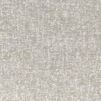Woven fabric texture, muted gray and cream with olive green threads, dense granular weave, matte finish, tag reads “talenti icon cruise teak”.