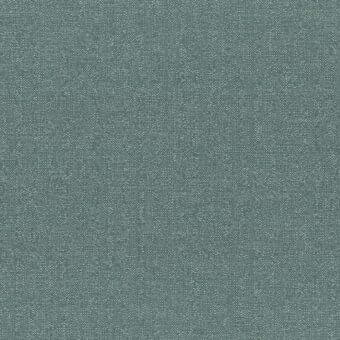Teal woven fabric sample with a granular texture, dense matte weave, and subtle mottled tone; “talenti” product label visible.