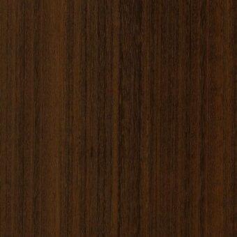 Dark brown eucalyptus wood texture with a vertical grain, matte finish, and consistent parallel lines; Tonelli design wood sample.