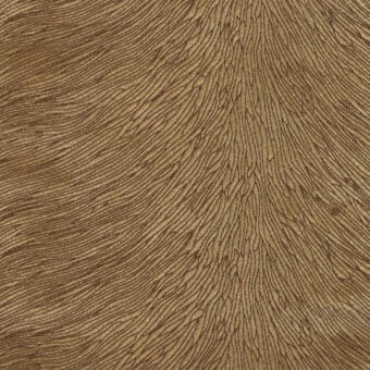 Fabric texture sample with swirling brown and beige lines, radiating pattern, embossed effect, and “turri > fabric cat. b > 725 c” text.