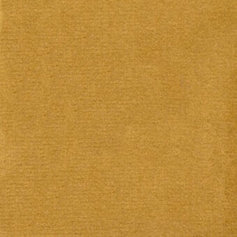 Golden-yellow fabric swatch with a tightly woven texture, displaying subtle tonal variations and a printed label reading “turri > fabric cat. b > 726 p”.