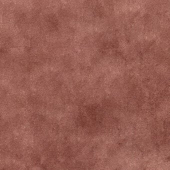 Terracotta fabric sample with mottled texture, dense granular weave, matte finish, and subtle tonal variations; label reads "turri > fabric cat. b > 744 l."
