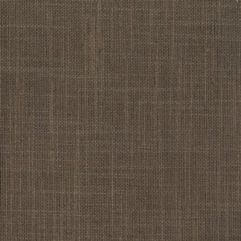 Woven fabric sample, warm brown linen blend, vertical ribbed texture with heathered effect and discreet "turri" label detail.