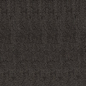 Textured fabric sample with repeating gray and black dot pattern on charcoal, woven with a nubby surface, labeled “turri > fabric cat. b > 758 c.”