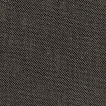 Charcoal gray fabric sample with a dense, dotted, diagonal weave texture; white label displays “turri > fabric cat. b > 759 c” text.