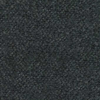Dark gray-green woven fabric sample with a dense, granular texture and tight weave; label reads "turri > fabric cat. b > 763 d."