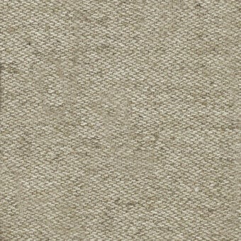 Woven fabric sample, beige and gray tones, dense irregular texture with visible fibers and a discreet "turri" label.