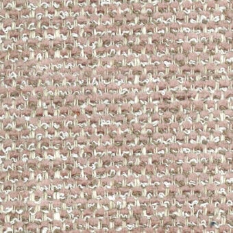 Woven fabric sample, blush pink and off-white tweed, horizontal stripe pattern with a matte finish and nubby texture, labeled “turri 780 b”.