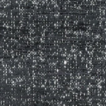 Dark gray woven fabric sample with white flecks, matte finish, textured surface; labeled “turri > fabric cat. b > 781 l”.
