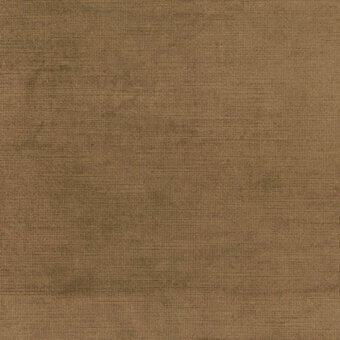 Brown woven fabric sample with matte finish, displaying subtle tonal variations and a coarse texture; label reads "turri > fabric cat. f > 696 e".