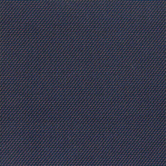 Navy blue fabric texture with repeating orange-brown geometric lines in a grid pattern, dense weave, identified as “turri > fabric cat. f > 766 e.”