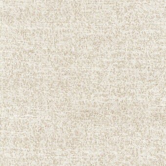 Linen-like fabric sample, off-white and beige-brown, displays a dense, irregular weave with subtle tonal variations and a "turri" label.