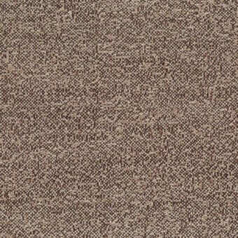 Woven fabric sample, brown and beige tones, dense irregular texture with small dots and broken lines; label reads “turri > fabric cat. f > 768 g.”