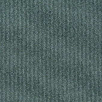 Teal textured fabric sample with vertical weave, granular looped pile, and heathered tonal variations; “turri > fabric cat. t > 772 g” text visible.