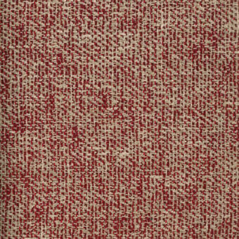 Red woven fabric sample with irregular texture, beige threads, and visible “turri > fabric cat. x > 753 f” text in lower left corner.