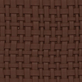 Brown woven texture, rectangular grid pattern, matte synthetic material, Turri brand sample with text “leather cat. lm > 1130p d”.