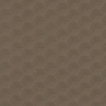 Hexagonal geometric texture, warm brown tones, radiating lines create depth, matte finish, consistent pattern, potentially textile or printed material.
