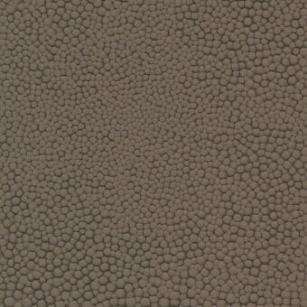 Gray-brown leather texture sample with irregular nodules, matte finish, and subtle embossing; brand text “turri > leather cat. lm > 1229p d” visible.