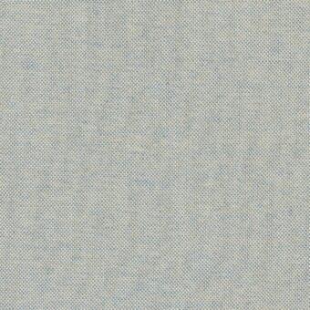 Woven fabric sample, muted dusty gray “polvere” tone, with beige and pale blue threads, dense regular grid pattern, matte finish.