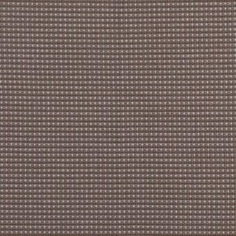 Varaschin Vela fabric sample, terra colorway, dense grid weave with muted brownish-gray and off-white threads, matte texture.