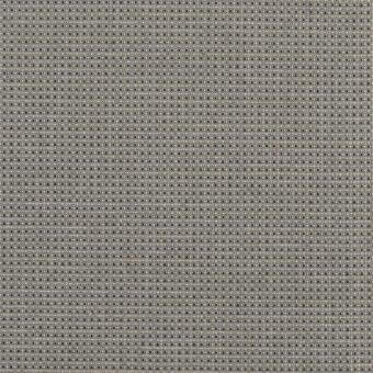 Gray woven fabric texture with a grid pattern of square perforations, matte finish, and subtle tonal variations; Varaschin Vela c135 fabric.