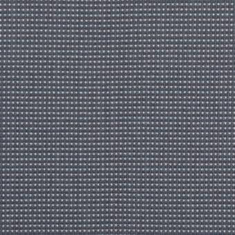 Dark blue synthetic mesh fabric with dense circular perforations, displaying a subtle sheen and the text “varaschin vela c140 vela blu”.