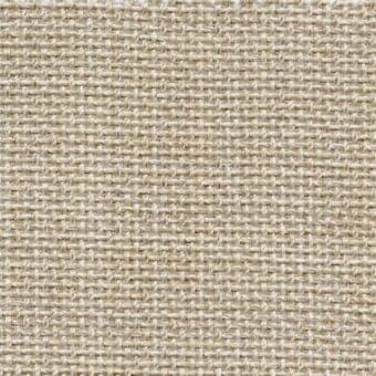 Woven fabric texture, off-white tone, grid pattern with horizontal and vertical threads, matte finish, manufacturer detail text.