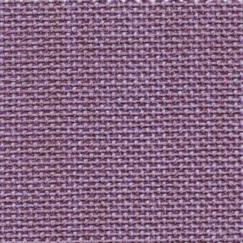 Varaschin fabric sample, lilac purple, dense rectilinear weave with heathered texture; tag reads “E454 Popglicine”.
