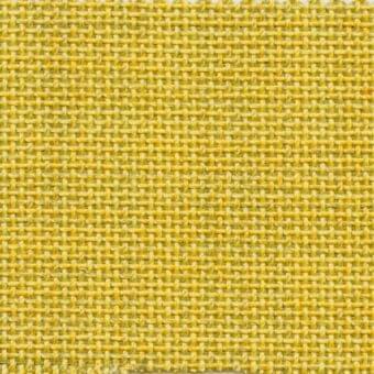 Woven fabric texture, muted yellow tone, dense grid pattern with visible horizontal and vertical threads, matte finish, uneven cut edges.