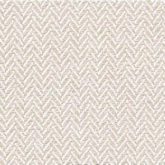 Herringbone fabric texture in pale ivory, displaying a dense, repetitive chevron weave with subtle tonal variations and a matte finish.
