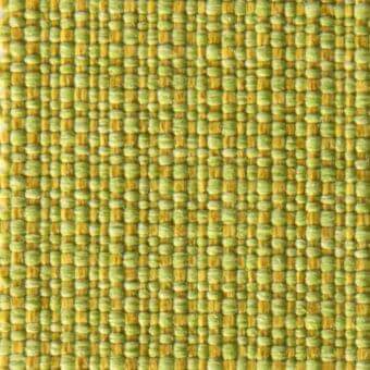Woven fabric texture with a grid pattern of muted green and mustard yellow threads, displaying a dense, regular weave and slightly raised surface.