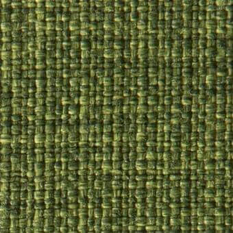Verzelloni fabric sample, olive-green, dense rectilinear weave with square intersections and a matte finish; labeled “fedor 12064”.