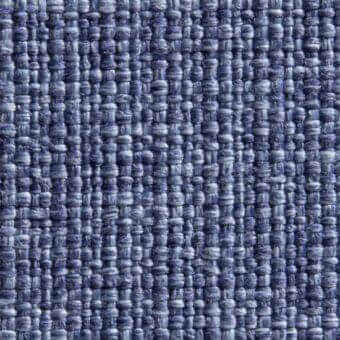 Blue woven fabric texture displaying a basket weave pattern with tonal variation and a matte finish; verzelloni fedor 12065 sample.