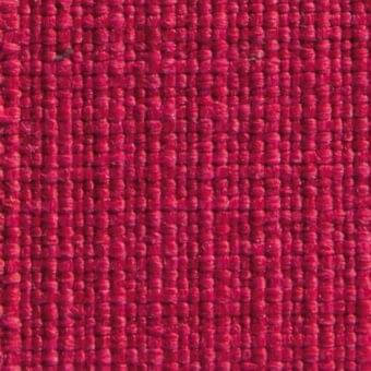 Red woven fabric texture with a dense, nubby surface and matte finish; uniform grid pattern of yarn loops, upholstery grade.