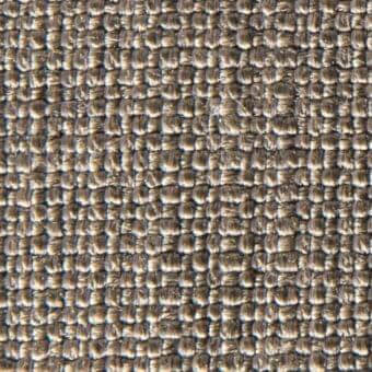 Coarse jute fabric texture features a dense, gray-brown grid weave with visible fiber variations and a matte, nubby surface.