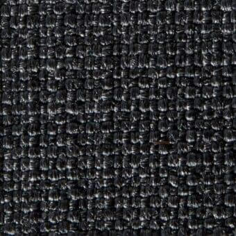 Dark gray woven fabric texture with a matte finish, exhibiting a dense, nubby surface composed of small, irregular knots and subtle tonal variations.