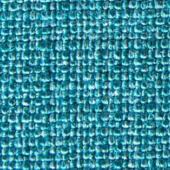 Turquoise woven texture, synthetic fabric with grid pattern, matte finish, featuring "verzelloni" text and product codes in sans-serif font.