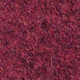 Burgundy looped pile fabric texture with a brushed appearance, exhibiting tonal variations and a consistent, matte finish throughout the dense weave.