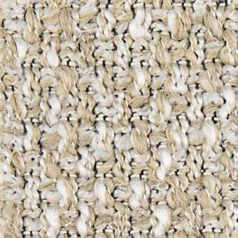 Woven fabric texture, off-white and beige, irregular vertical weave with nubby yarns and visible knots; product code "belfort 18008" visible.