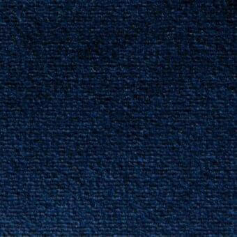 Blue fabric texture with a short, dense pile and a slightly rough surface; verzelloni celine 15041 label visible.