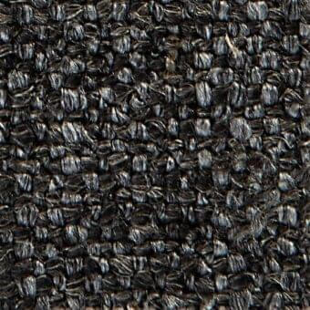 Dark gray verzelloni fabric sample with a dense, nubby weave and heathered texture, featuring raised yarns and subtle lighter gray thread details.