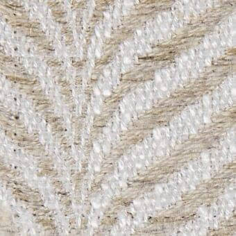 Woven chevron fabric, off-white and beige, with a loose, textured weave and subtle sheen; Kobe 18015 verzelloni fabric sample.