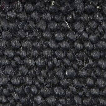 Charcoal gray looped pile fabric texture, “Mila 20006” by Vezzelloni, displays dense, rounded nubby loops with a subtle sheen and woven structure.