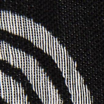 Black and beige diagonally striped fabric texture with a dense, grid-like weave and subtle raised surface; fabric code “opi 20018” visible.
