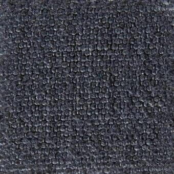 Dark gray woven fabric texture, Romeo 13057, displays a granular, pebbled surface with tonal variations and a consistent charcoal hue.