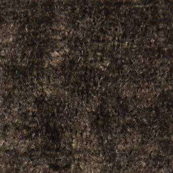 Dark brown woven textile sample with a dense, fibrous pile; label reads "verzelloni > fabric > serapi > serapi 18022".