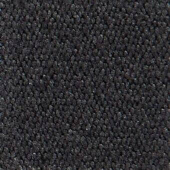 Charcoal gray woven fabric texture with short, dense nubby fibers; matte finish, granular effect, designated ‘dylan 19045’.